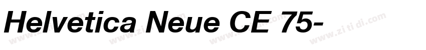 Helvetica Neue CE 75字体转换